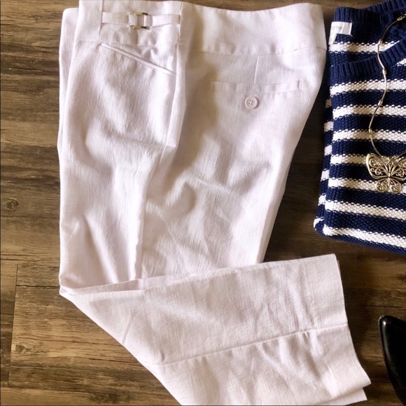 Sharagano White Cropped Career Pants size 4P - Picture 5 of 7